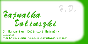 hajnalka dolinszki business card